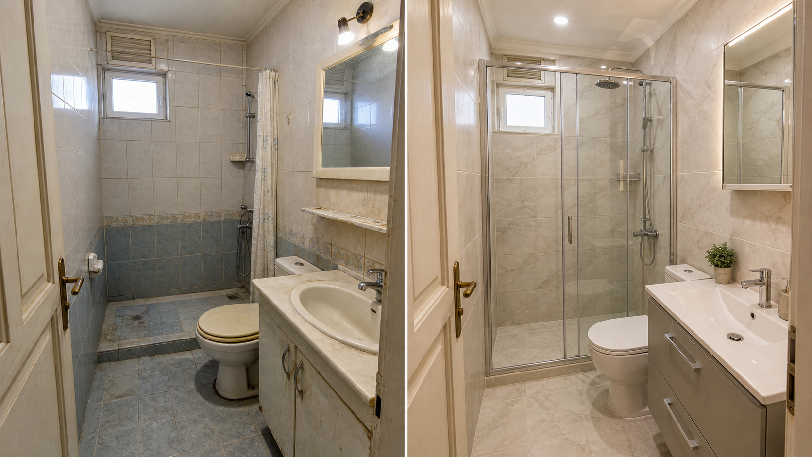 Banyo Tadilatı — Öncesi ve Sonrası: öncesi görünümü